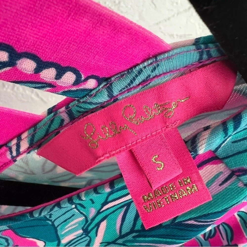Lilly Pulitzer Ophelia Swing Dress Mandevilla Pink Talk Story to Me Small - Picture 7 of 9